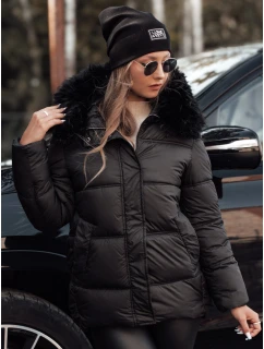 dámská zimní prošívaná bunda s kapucí černá Dstreet model 21981004 - FashionStreet