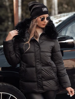 dámská zimní prošívaná bunda s kapucí černá Dstreet model 21981004 - FashionStreet