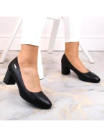 Černé lodičky Sergio Leone W SK314A s ozdobným sloupkem Černé lodičky Sergio Leone W SK314A s ozdobným sloupkem