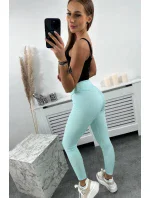 Pruhované mátové legíny