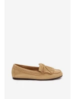 Dámské mokasíny s třásněmi Žluté model 21915094 - Boto Dámské mokasíny s třásněmi Žluté model 21915094 - Boto