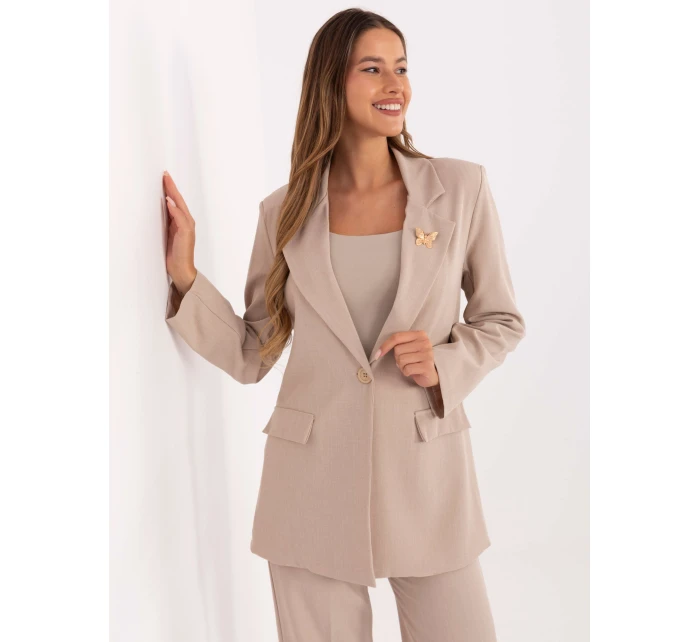 Marynarka IT MA model 21319884 beżowy - FPrice Marynarka IT MA model 21319884 beżowy - FPrice