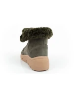 Dámské kotníkové zateplené boty F30232 1020 400Tmavě zelená s hnědou - Scholl