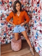 Dámský svetr SISTERS orange FashionStreet MY1961z Dámský svetr SISTERS orange FashionStreet MY1961z