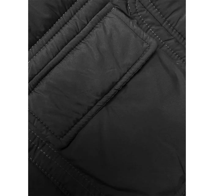 Černá péřová dámská vesta model 18851549 - S'WEST Černá péřová dámská vesta model 18851549 - S'WEST