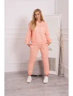 Souprava mikiny s kapucí meruňková