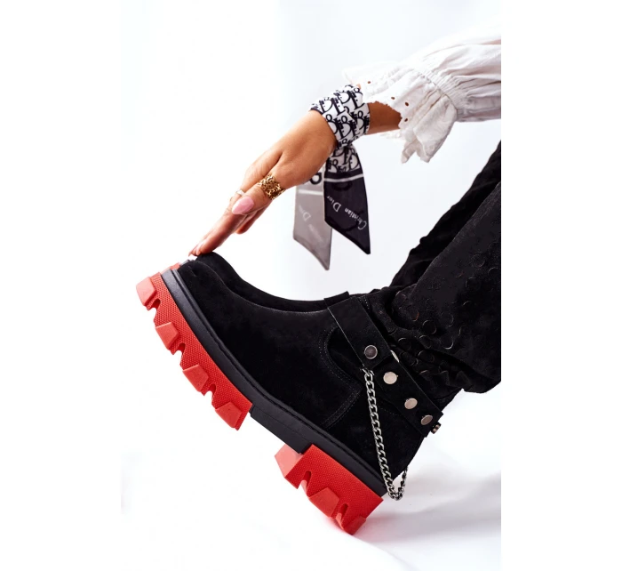 Dámské Kozačky Lewski Černé Semišové model 21562307 - Boto