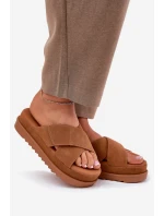 Dámské Pantofle Na Platformě S Pásky Camel model 21696072 - Boto