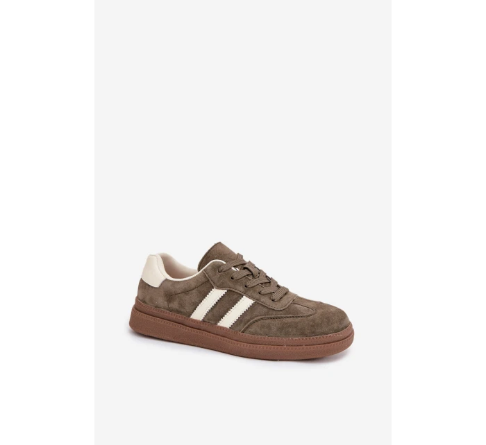 Dámské semišové tenisky na platformě tmavě zelené model 21708088 - EVENTO