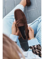 Dámské loafersy mokasíny s plochou podrážkou Roseline – tmavě hnědé Dámské loafersy mokasíny s plochou podrážkou Roseline – tmavě hnědé