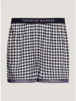 Dámské pyžamové šortky WOVEN SHORT PRINT UW0UW04944 02G tm. modro-bílé - Tommy Hilfiger Dámské pyžamové šortky WOVEN SHORT PRINT UW0UW04944 02G tm. modro-bílé - Tommy Hilfiger