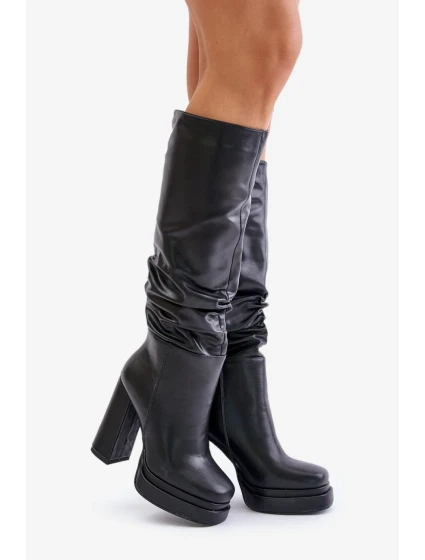 Kozačky na podpatku model 202604 Step in style Kozačky na podpatku model 202604 Step in style