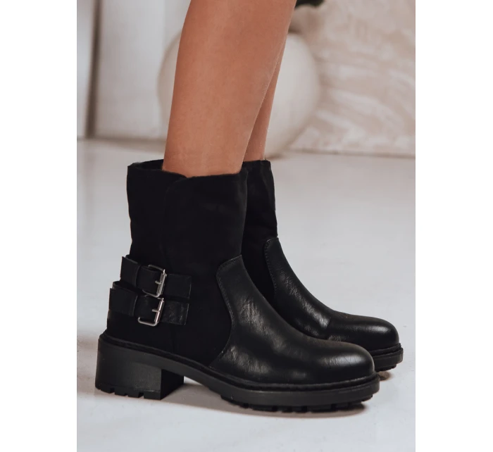 Dámské kozačky s ovčí kůží černé FashionStreet ZY1250 Dámské kozačky s ovčí kůží černé FashionStreet ZY1250