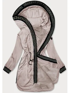 Tenká béžová dámská bunda s ozdobnou lemovkou model 18195483 - S'WEST