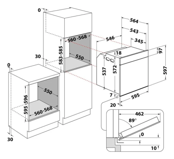 Vestavná trouba WOI6A8HT1SBA WHIRPOOL