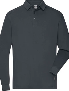 Daiber JN 1842 Pánské pracovní piqué polo s dlouhým rukávem 02.1842 carbon