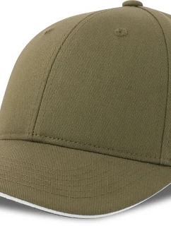 Atlantis Headwear Liberty Sandwich-S 6 panelová baseballová kšiltovka 33.0251 olive/white