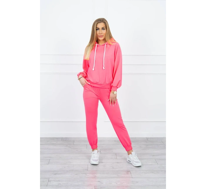 Souprava mikiny s kapucí růžová neonová Souprava mikiny s kapucí růžová neonová