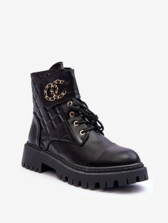 Dámské boty Workery s ozdobou černou Toye