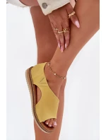 Kožené Dámské Sandály Artiker 46C1015 Žluté