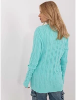 Sweter AT SW model 20463759 mietowy - FPrice Sweter AT SW model 20463759 mietowy - FPrice