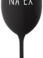 NA EX - černá sklenice na víno 350 ml