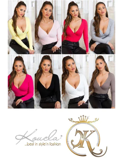 Dámský sexy se zavinovacími prvky Šedá  model 20686765 - Koucla