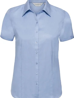 Russell Athletic 963F Halenka s krátkým rukávem, vzor rybí kost 11.963F light blue