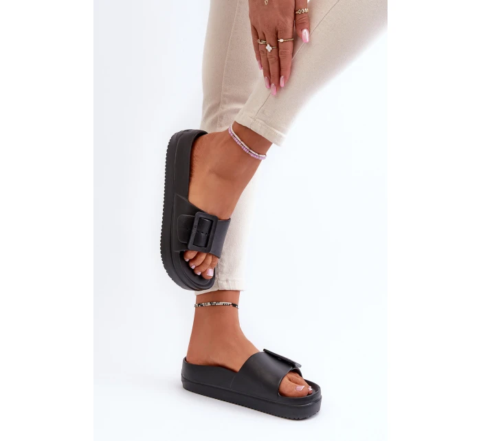 Dámské Pěnové Žabky Na Platformě S Big Star Černé model 21654891 - Big Star Shoes Dámské Pěnové Žabky Na Platformě S Big Star Černé model 21654891 - Big Star Shoes