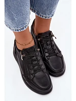 Kožené polobotky Sneakersy na platformě Vinceza 79644 Černé Kožené polobotky Sneakersy na platformě Vinceza 79644 Černé