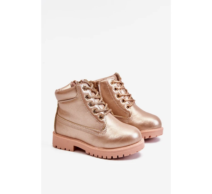 Dětské boty traperky zateplené Champagne Dexter Dětské boty traperky zateplené Champagne Dexter