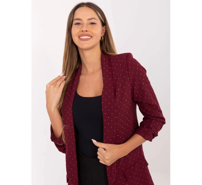 Marynarka IT MA model 21314370 bordowy - FPrice Marynarka IT MA model 21314370 bordowy - FPrice