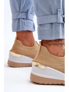 Sportovní Nastavitelné Boty Na Podpatku Bežové Visconti