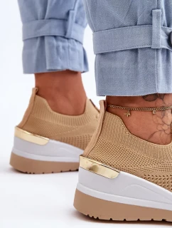 Sportovní Nastavitelné Boty Na Podpatku Bežové Visconti