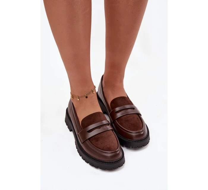 Dámské mokasíny z eko kůže Cailen – čokoládové
