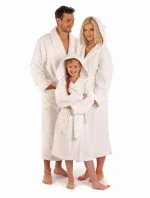 AKCE - Unisex župan se šálovým límcem Athena 2116 0100 Bílá - Vestis