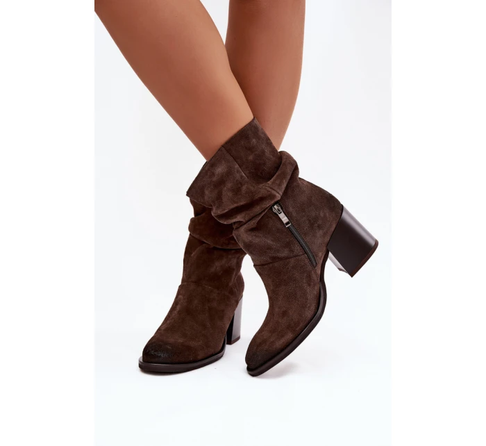 Boty na podpatku model 221516 Step in style Boty na podpatku model 221516 Step in style