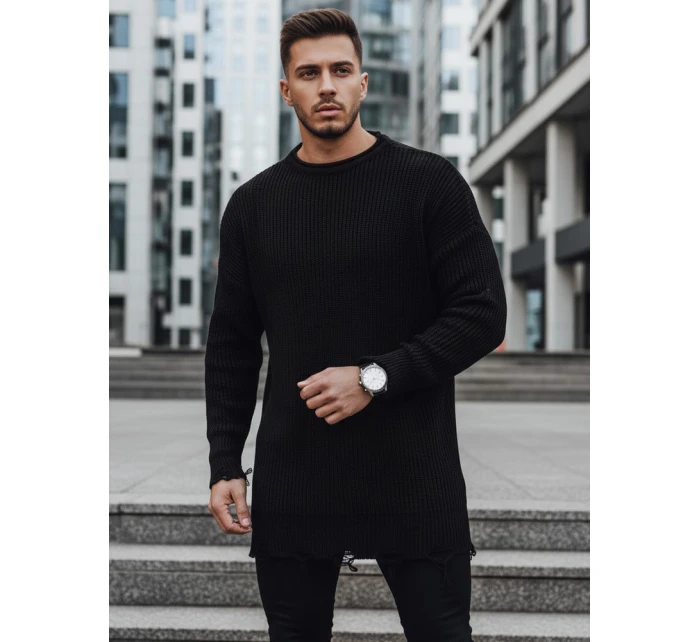Pánský černý svetr FashionStreet WX1962
