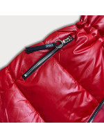 Červená metalická dámská bunda (B8029-4)