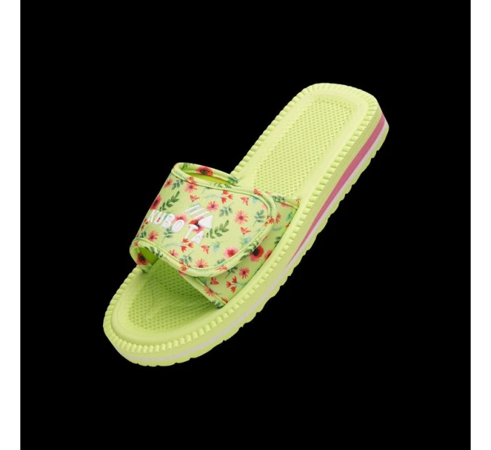 Kubota klopy na suchý zip vícebarevné květinově zelené K25SS-100-001-18-1