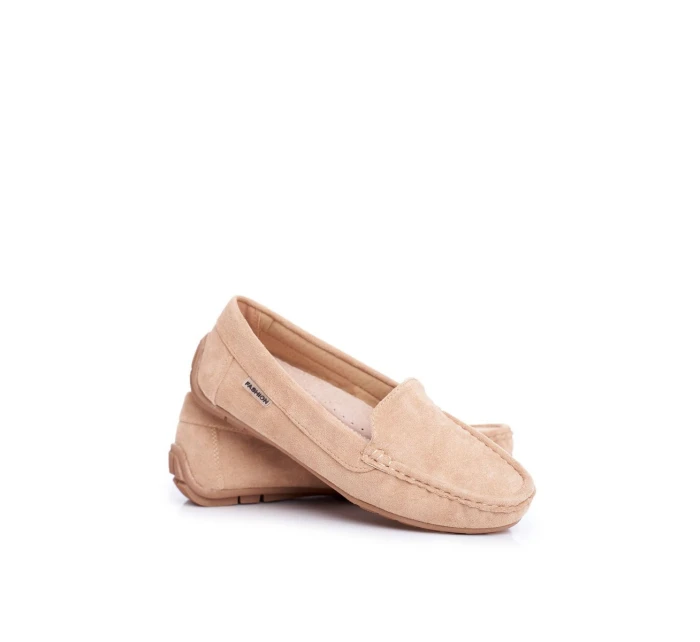 Dámské Semišové Mokasíny Béžové model 21527862 - EVENTO
