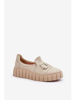 Dámské kožené polobotky na platformě Lewski model 21636641 - Boto