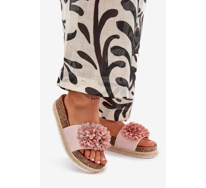 Dámské Sandály Na Platformě S Ozdobnými Růžové model 21704431 - Boto