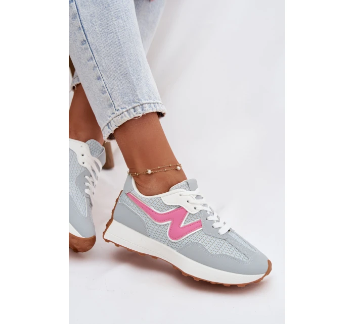 Dámské sportovní boty na platformě modré model 21919433 - Boto