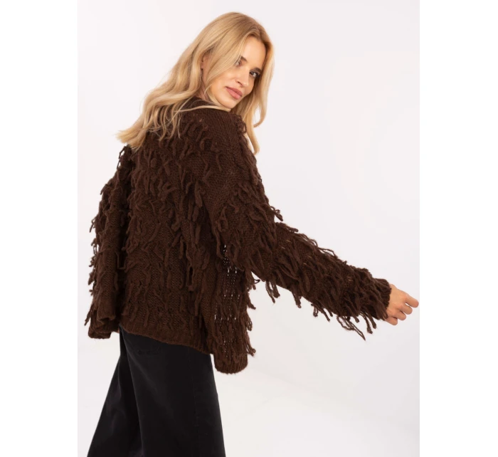 Sweter MI SW model 21309866 brązowy - FPrice Sweter MI SW model 21309866 brązowy - FPrice