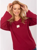 Bluzka RV BZ model 21309859 bordowy - FPrice Bluzka RV BZ model 21309859 bordowy - FPrice