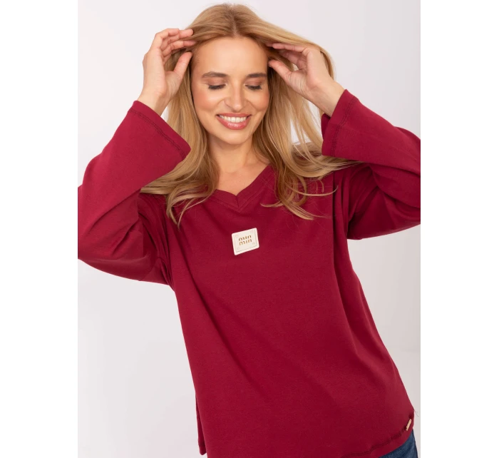Bluzka RV BZ model 21309859 bordowy - FPrice Bluzka RV BZ model 21309859 bordowy - FPrice