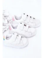 Dětské Tenisky Se Suchým Zipem Bíle-Duhové Cute Girl