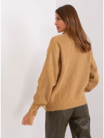 Velbloudí pletený svetr s rolákem