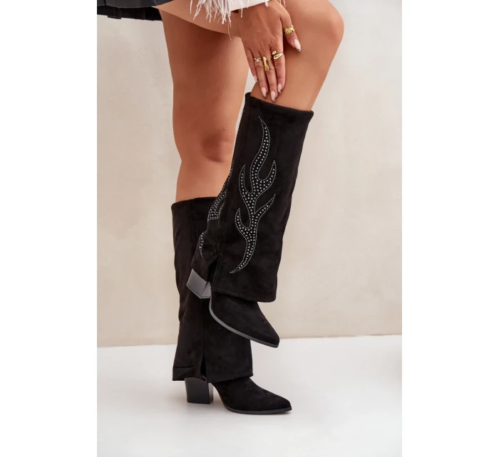 Kozačky na podpatku model 204656 Step in style Kozačky na podpatku model 204656 Step in style